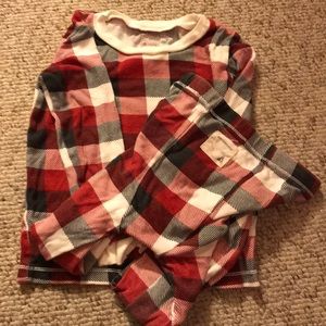 Burt’s Bees Pajama 4T plaid red